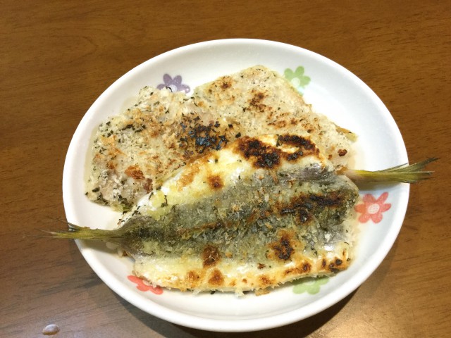 かますのバジルパン粉焼き