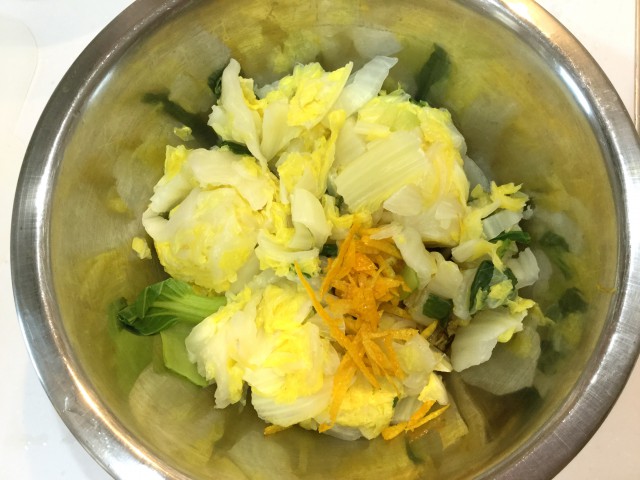 白菜と小松菜の柚子マヨおひたし手順3