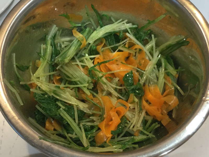 水菜とニンジンの中華サラダ手順3