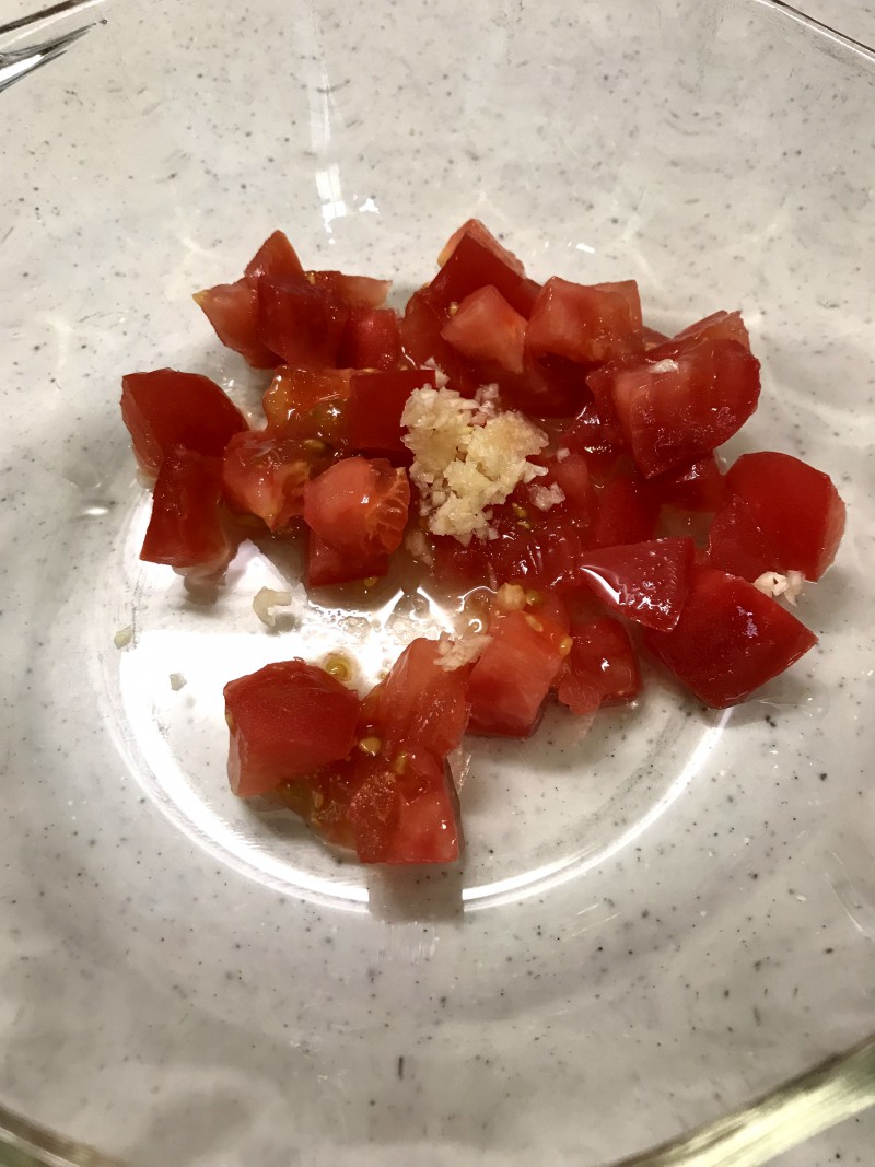 トマトとモロヘイヤのサラダ手順4