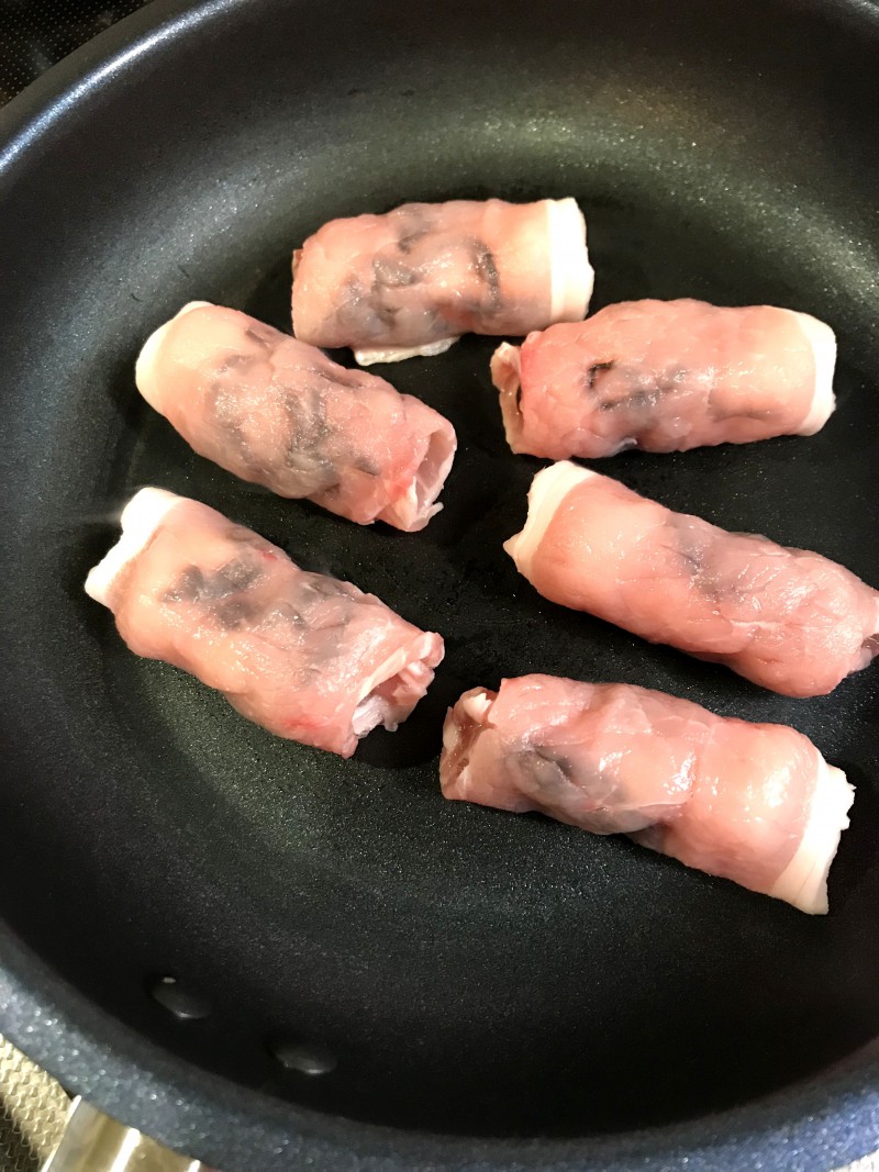 豚肉の餅ロール手順4
