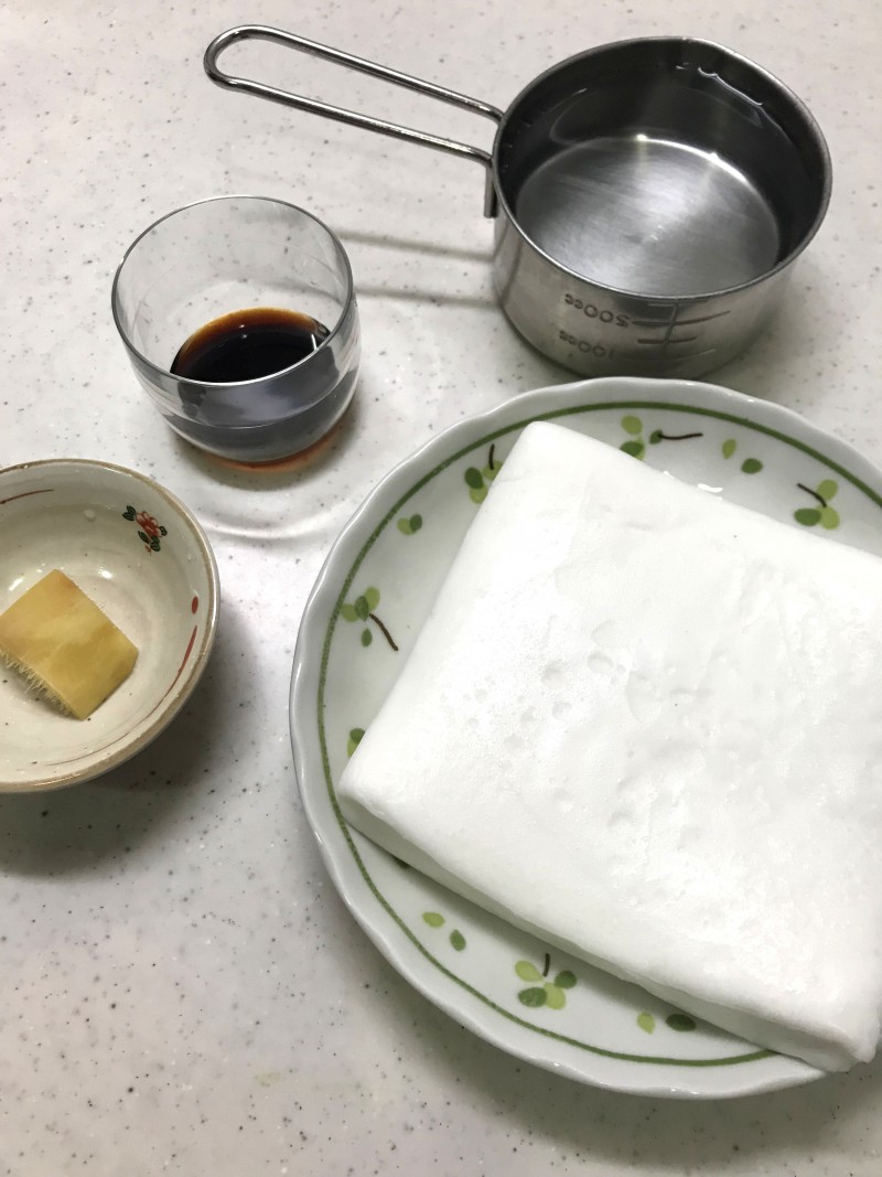 はんぺんの生姜煮の材料イメージ