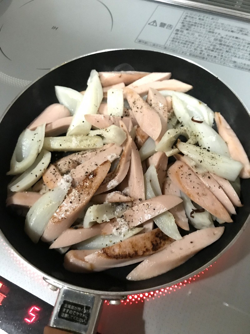 魚肉ソーセージとれんこんの塩きんぴら手順5