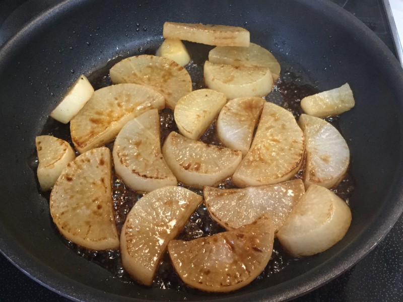 大根の甘辛チーズ焼き手順3